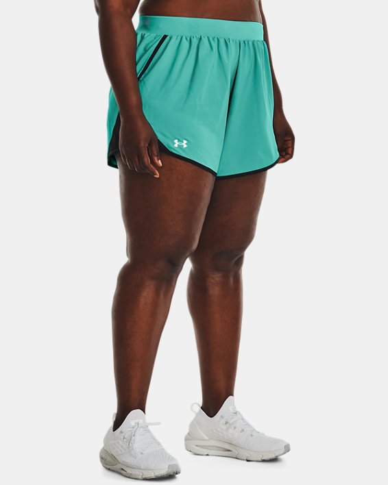 Green Under Armour Fly By 2.0 Womens Running Shorts 